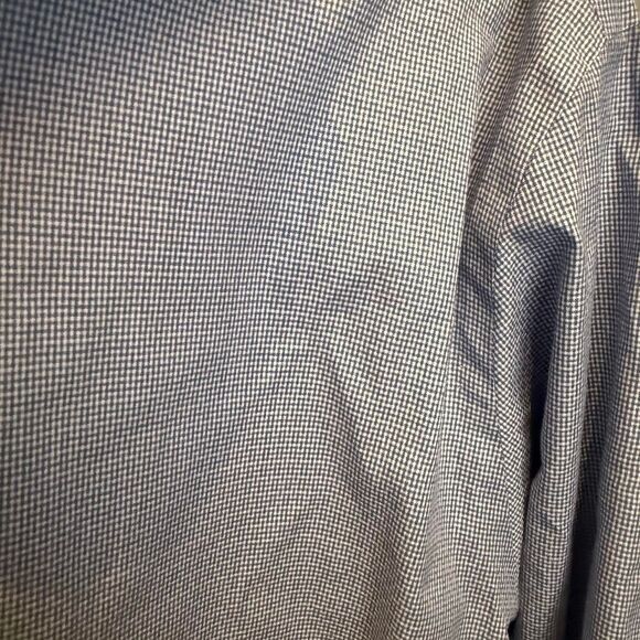 Kiton Men's Designer Button Down Check Blue White Shirt 18 x 45 - Picture 5 of 6